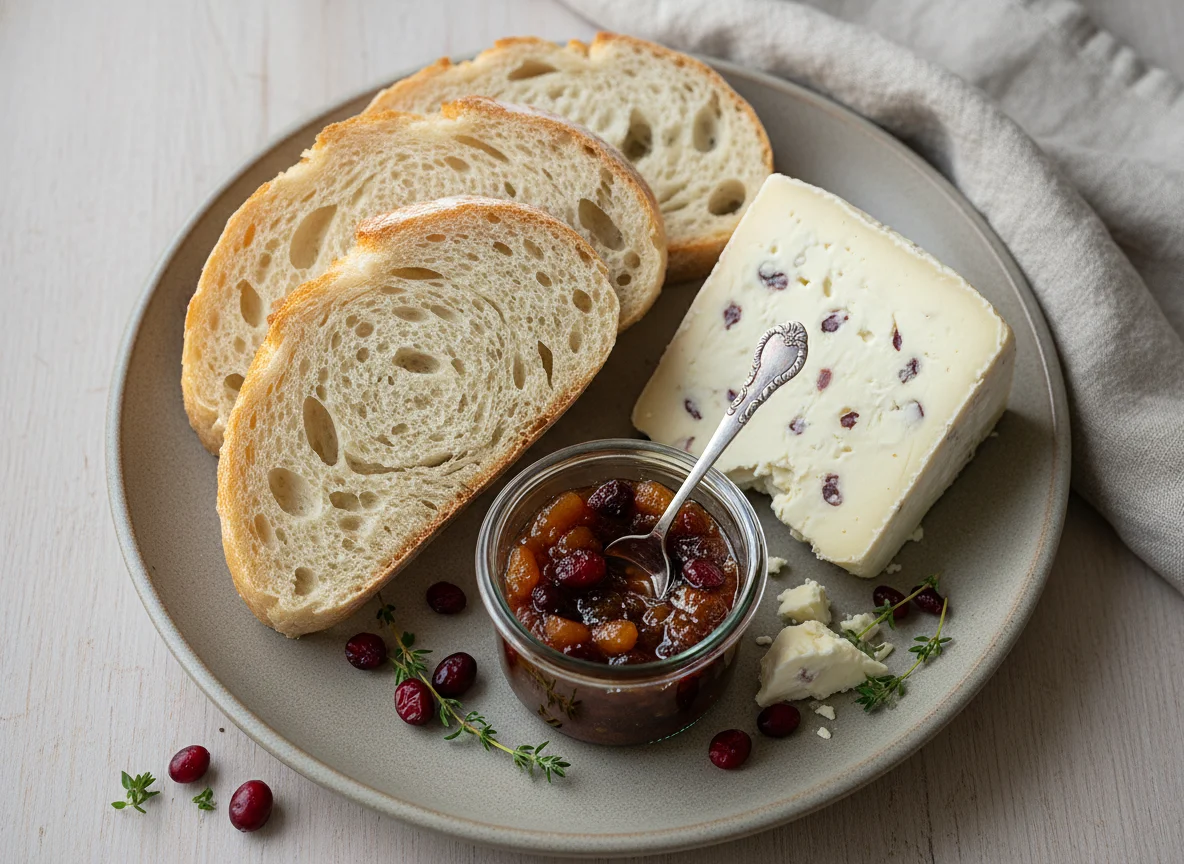 Cheese and Bread with Chutney photo