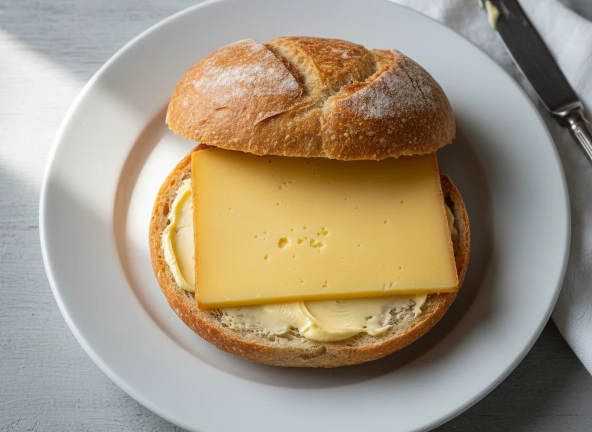 Cheese and Butter on Bread photo