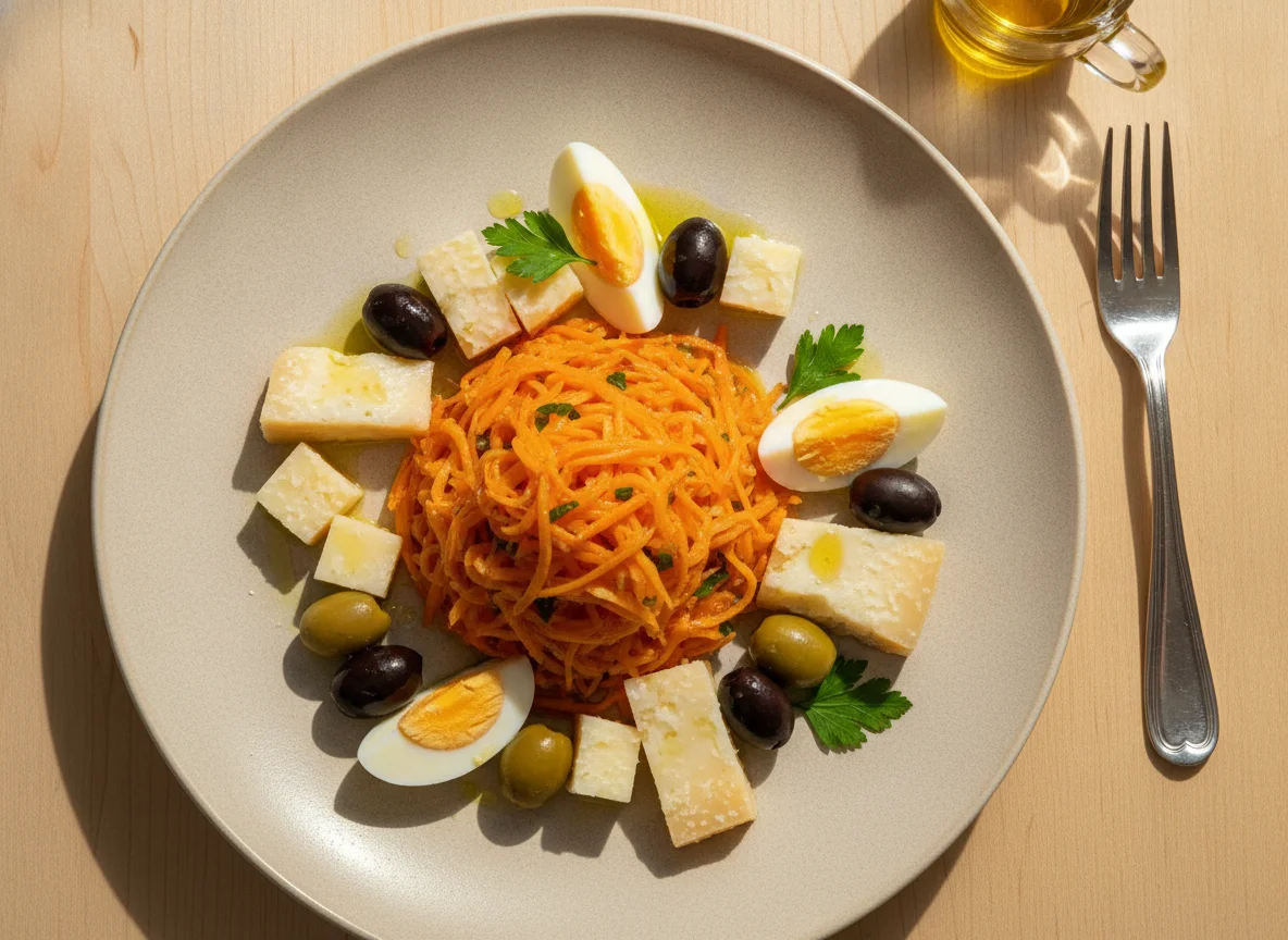 Cheese and Carrot Plate photo