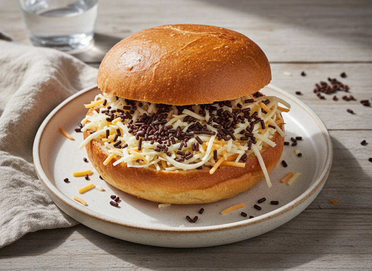 Cheese and Chocolate Sprinkles Bun photo