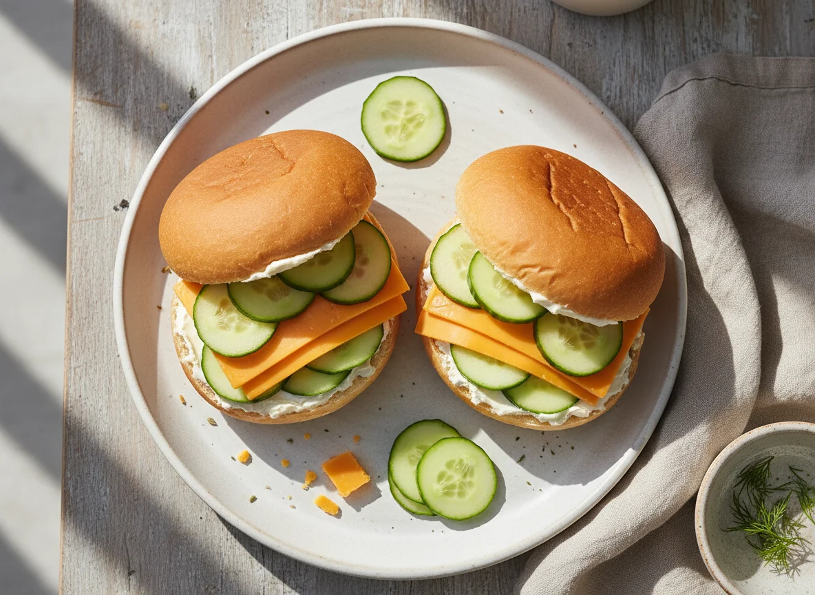 Cheese and Cucumber Sandwich photo