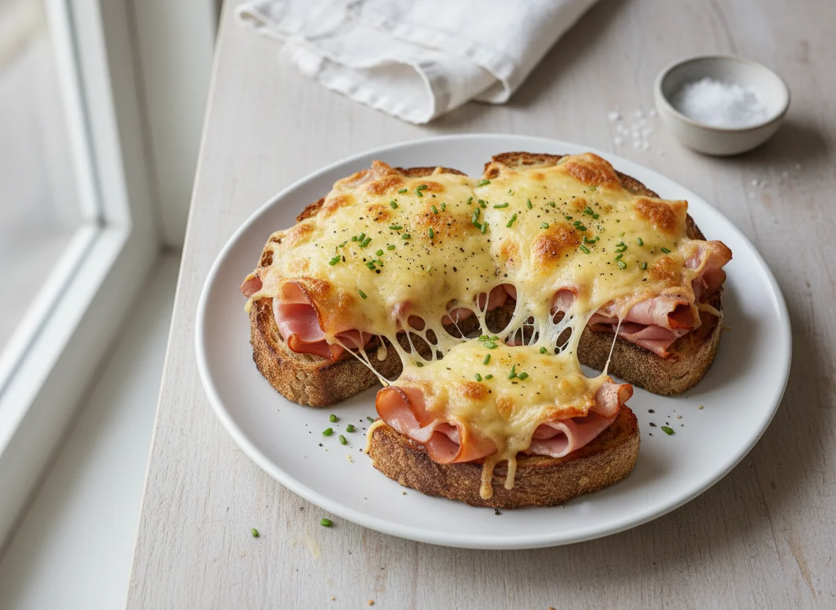 Cheese and Ham on Toast photo