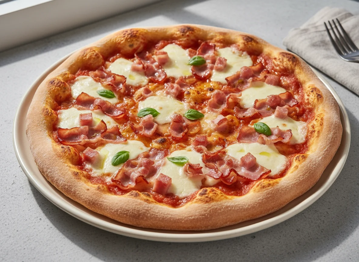 Cheese and Ham Pizza photo