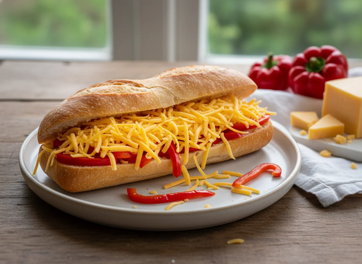 Cheese and Pepper Sub Roll photo