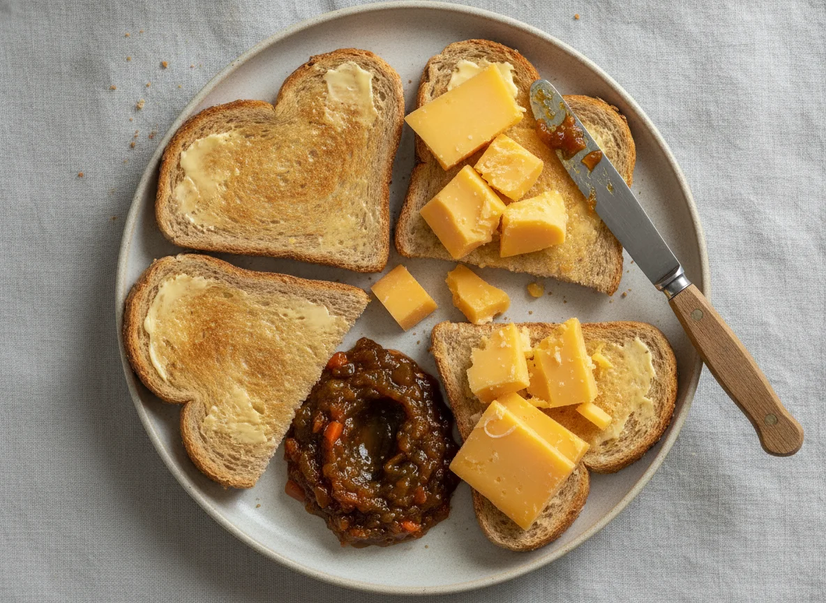 Cheese and Pickle on Toast photo