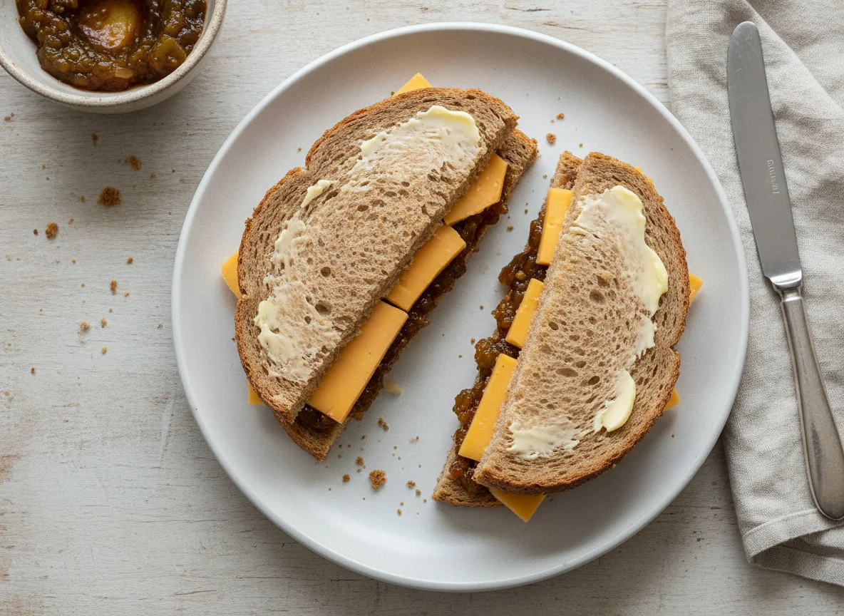 Cheese and Pickle Sandwich photo