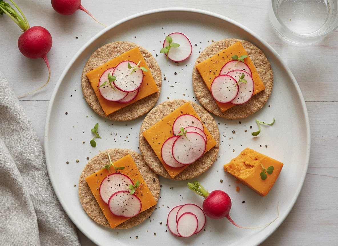 Cheese and Radish Cracker photo
