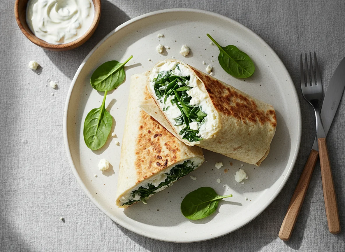 Cheese and Spinach Wrap photo