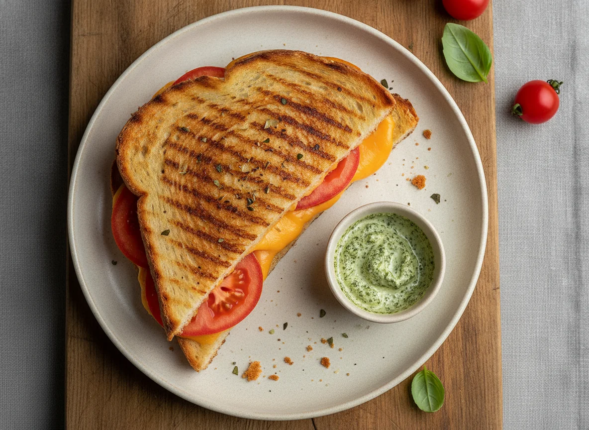 Cheese and Tomato Panini photo