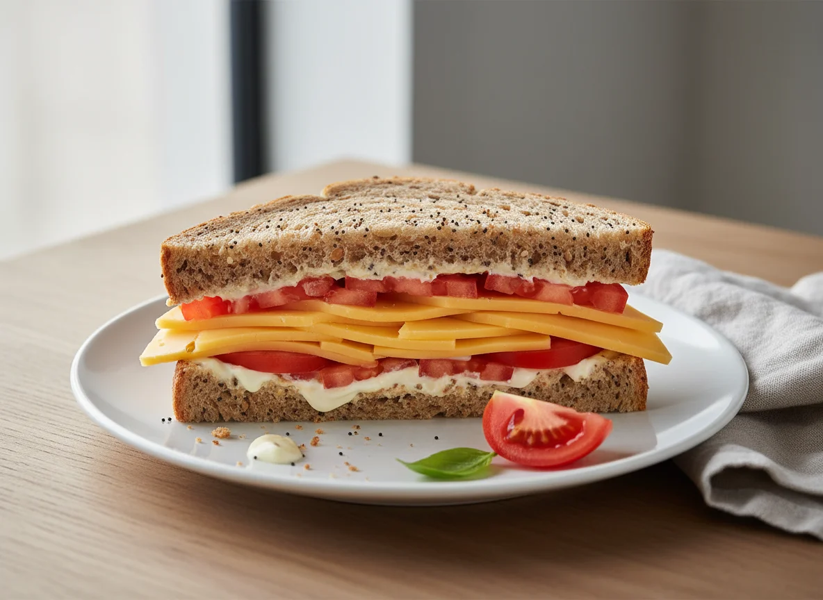 Cheese and Tomato Sandwich photo