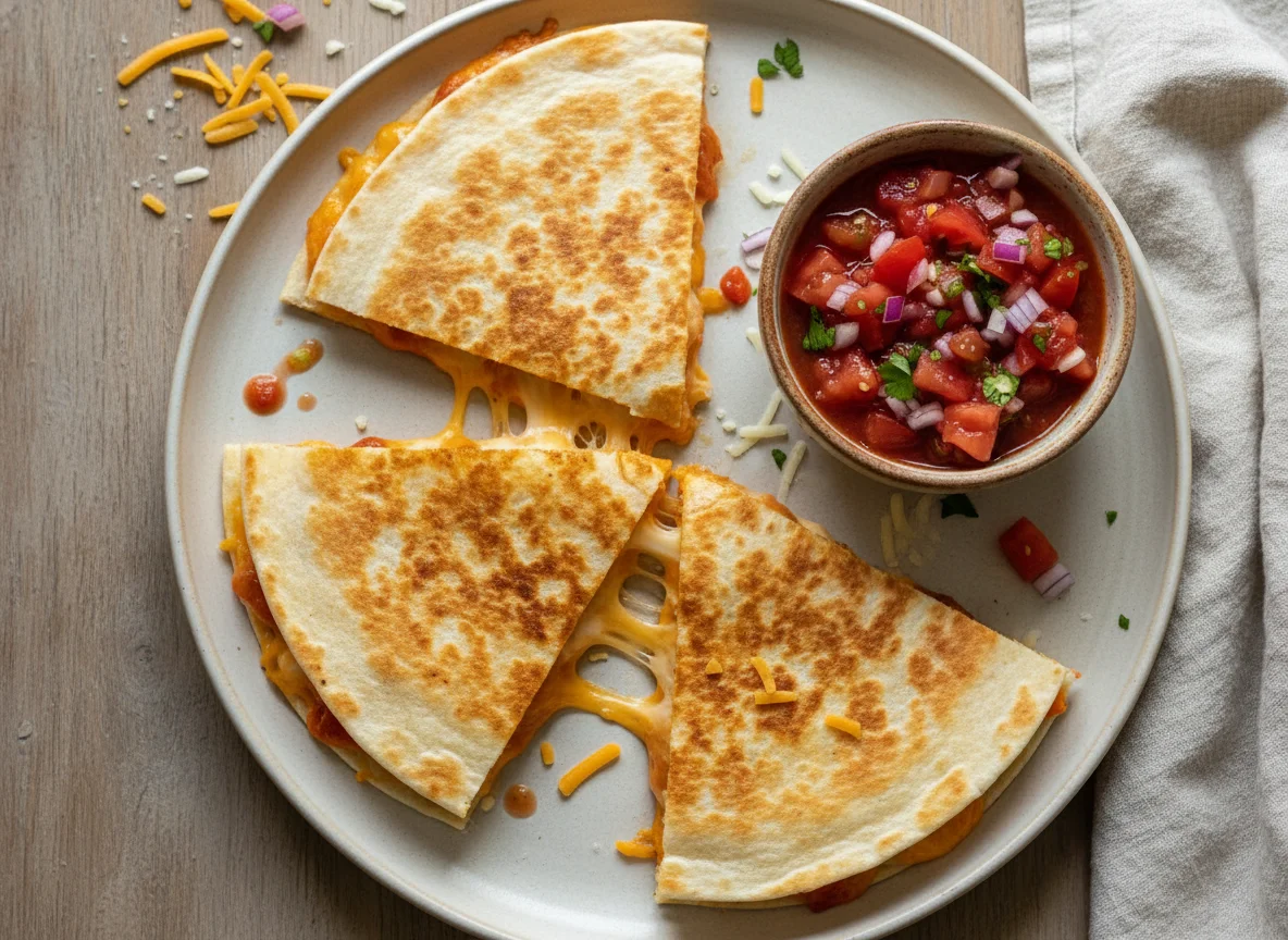 Cheese Quesadilla with Salsa photo