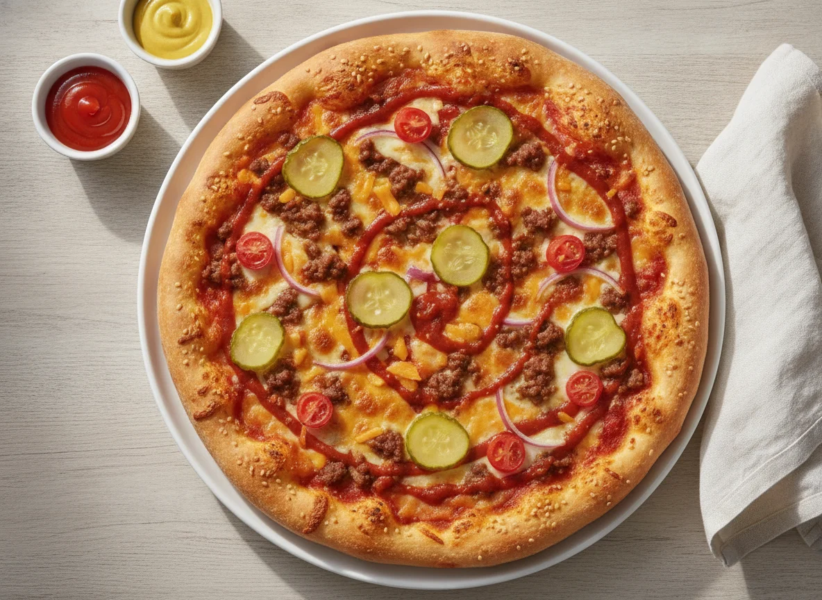 Cheeseburger Style Pizza photo