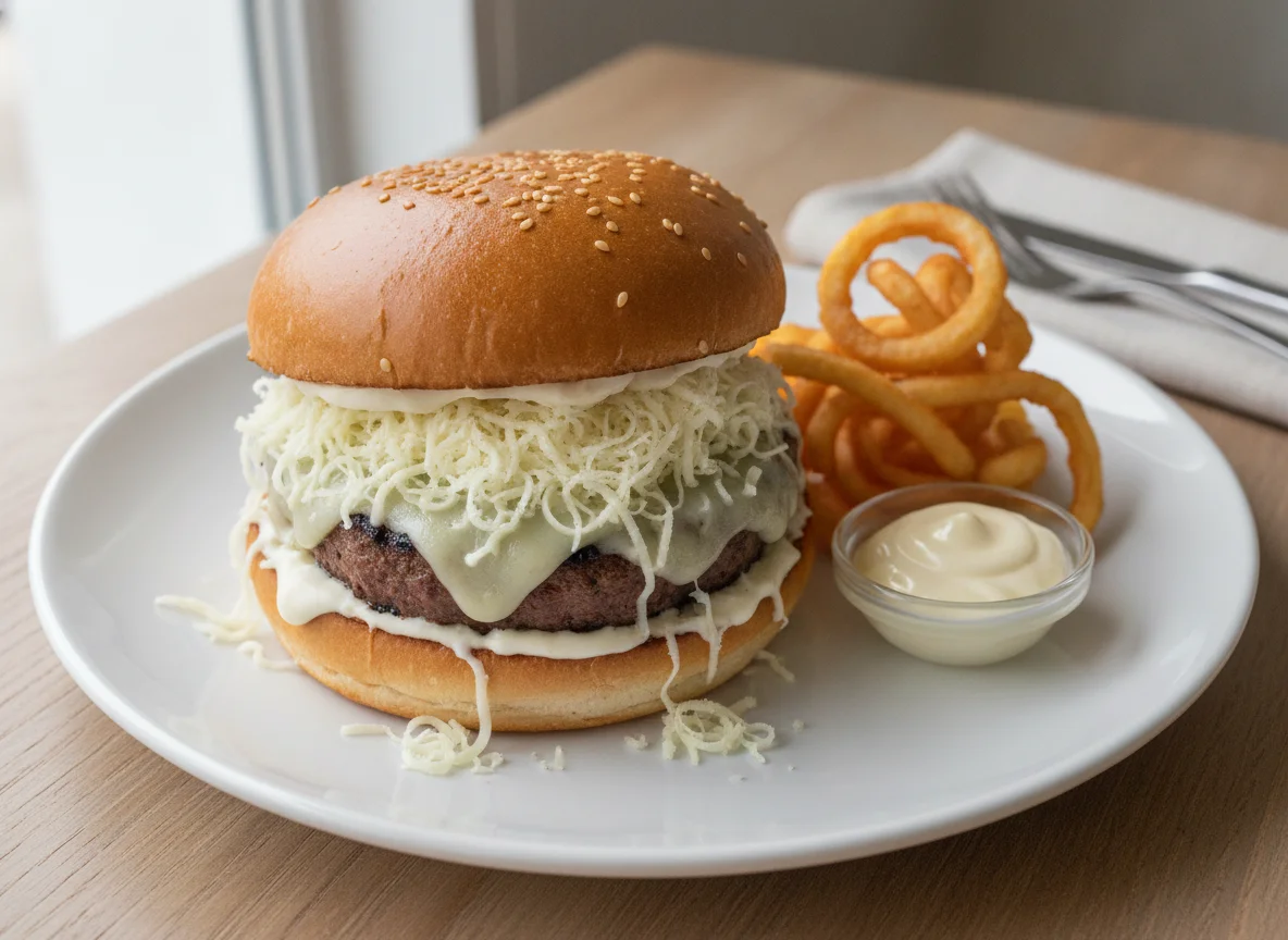 Cheeseburger with Mayonnaise photo