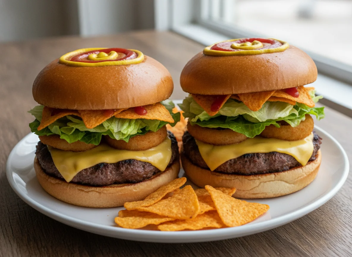 Cheeseburgers with Doritos photo
