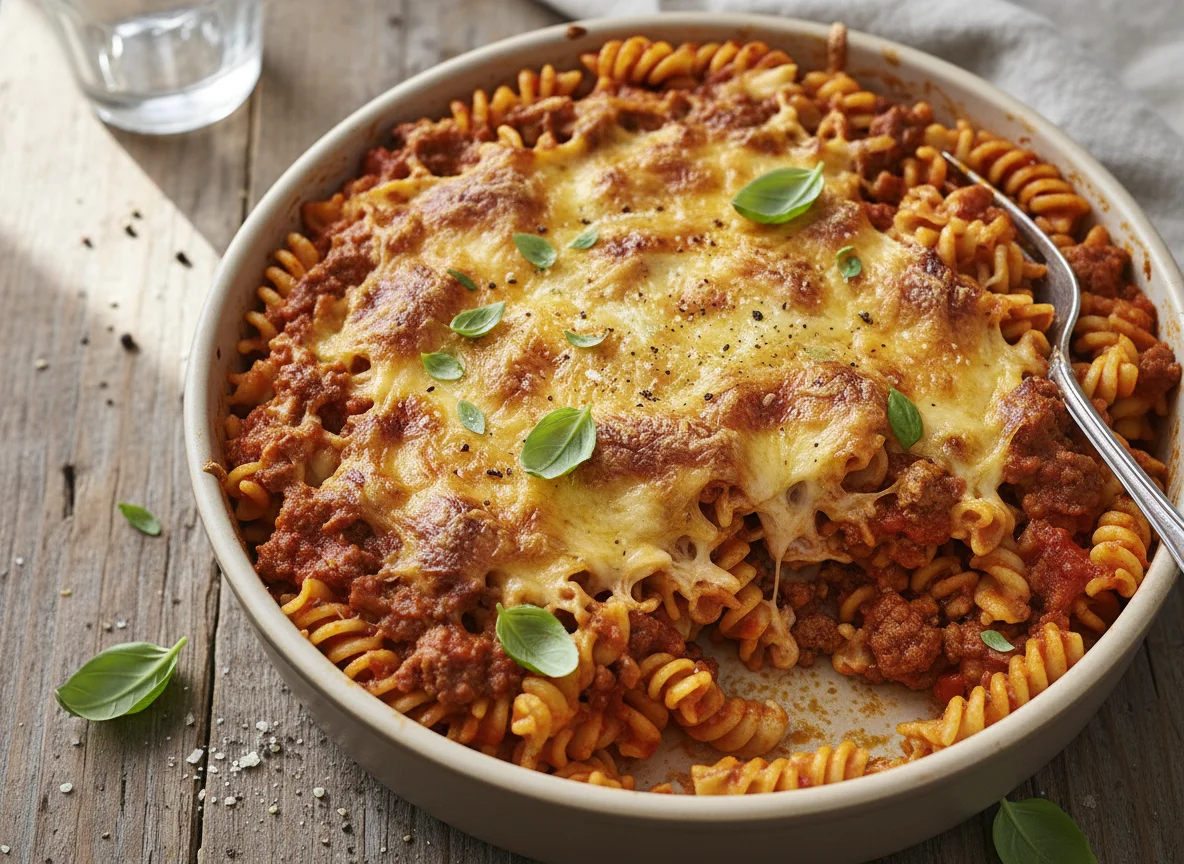 Cheesy Beef Pasta Bake photo