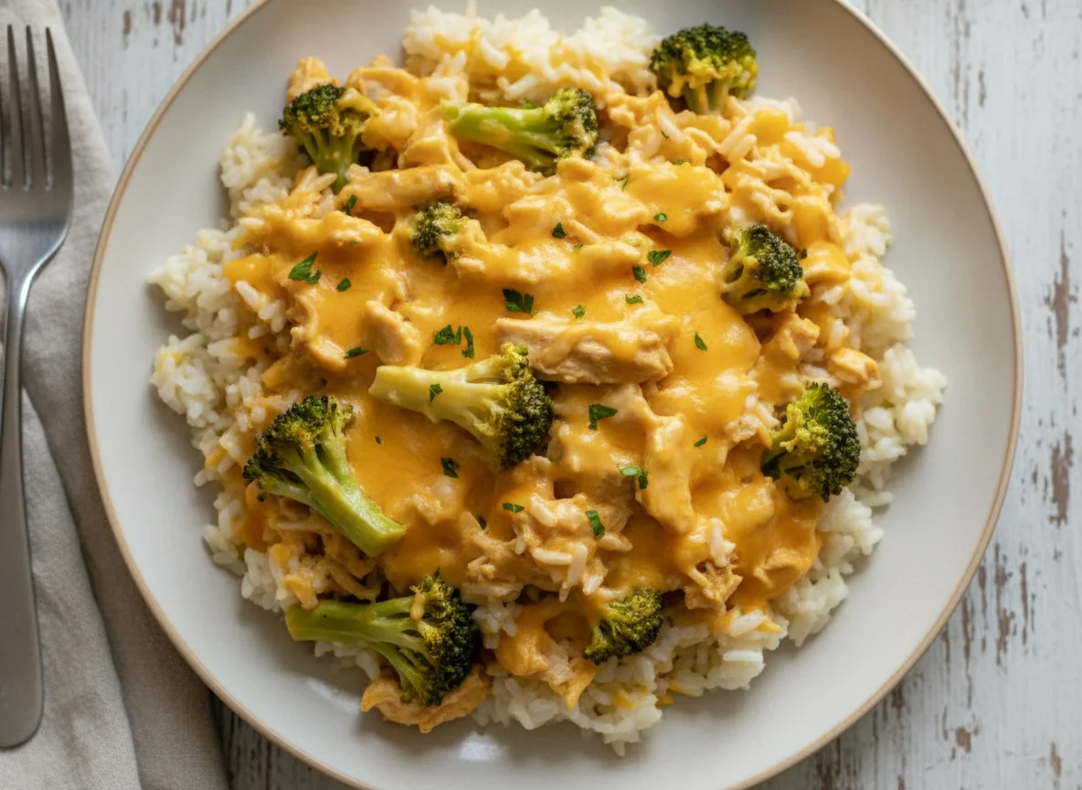 Cheesy Chicken and Rice with Broccoli photo