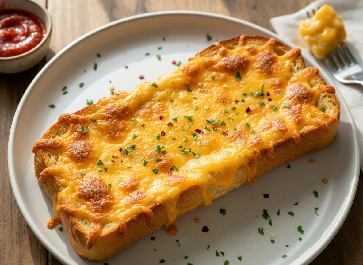 Cheesy Garlic Bread Slice photo