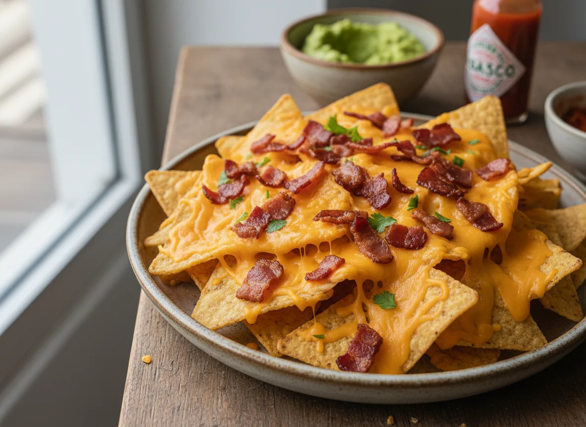 Cheesy Nachos with Bacon photo