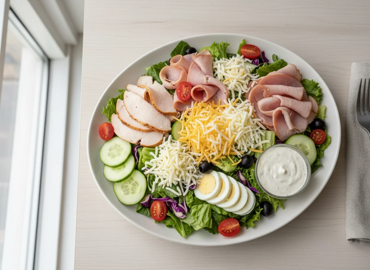 Chef Salad with Turkey and Ham photo