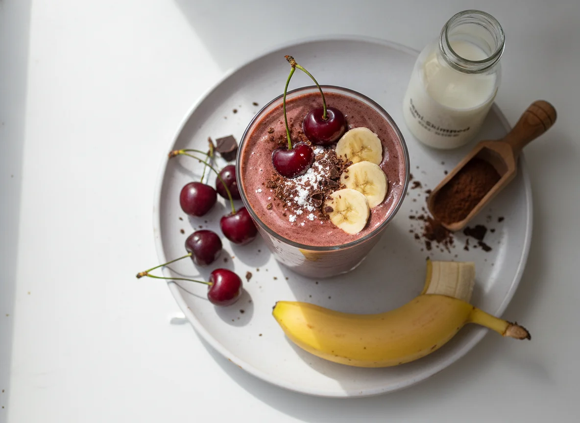 Cherry Chocolate Protein Smoothie photo