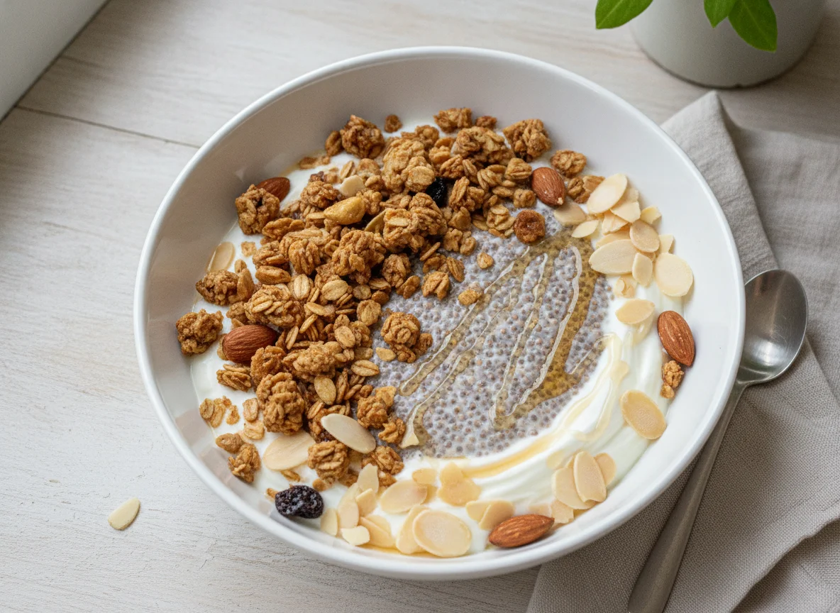 Chia Pudding with Granola and Yogurt photo
