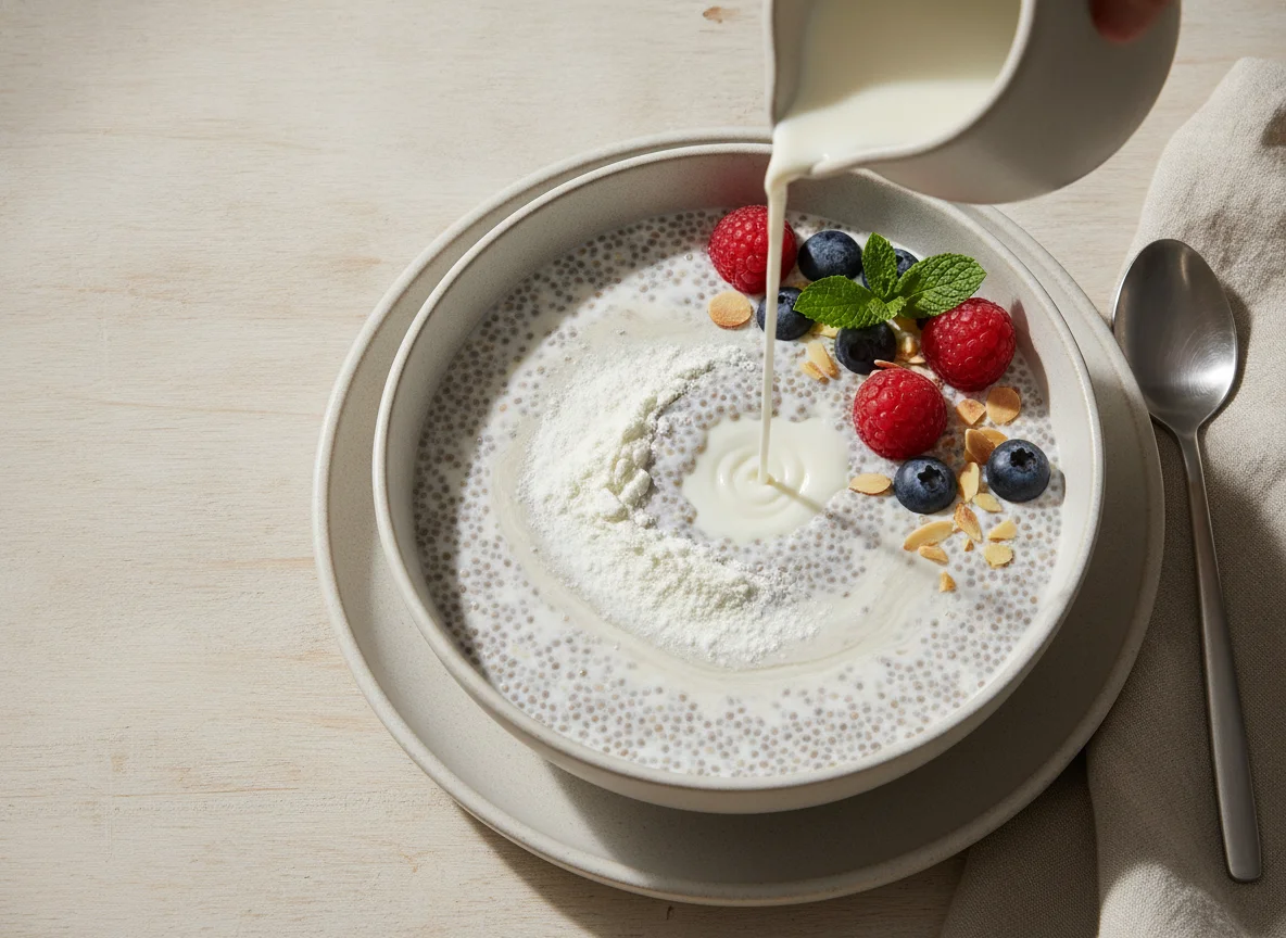 Chia Pudding with Protein Powder photo