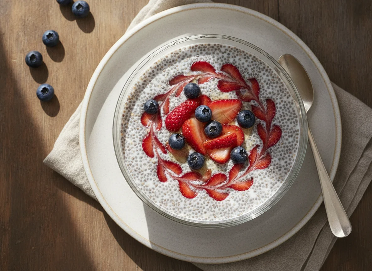 Chia Seed Pudding with Berries photo