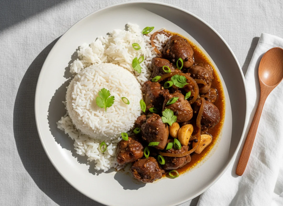 Chicken Adobo with Rice photo