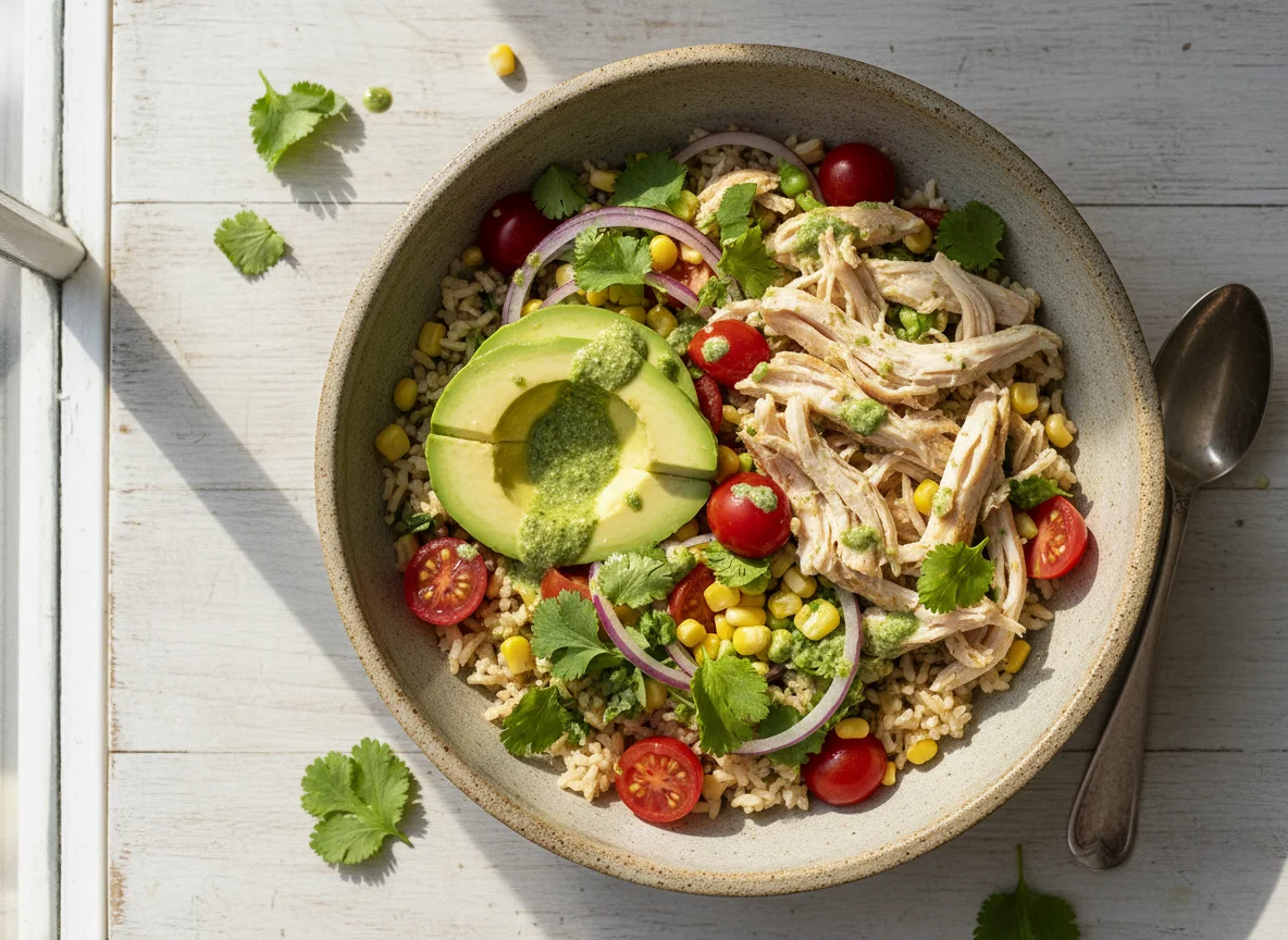 Chicken and Avocado Rice Bowl photo