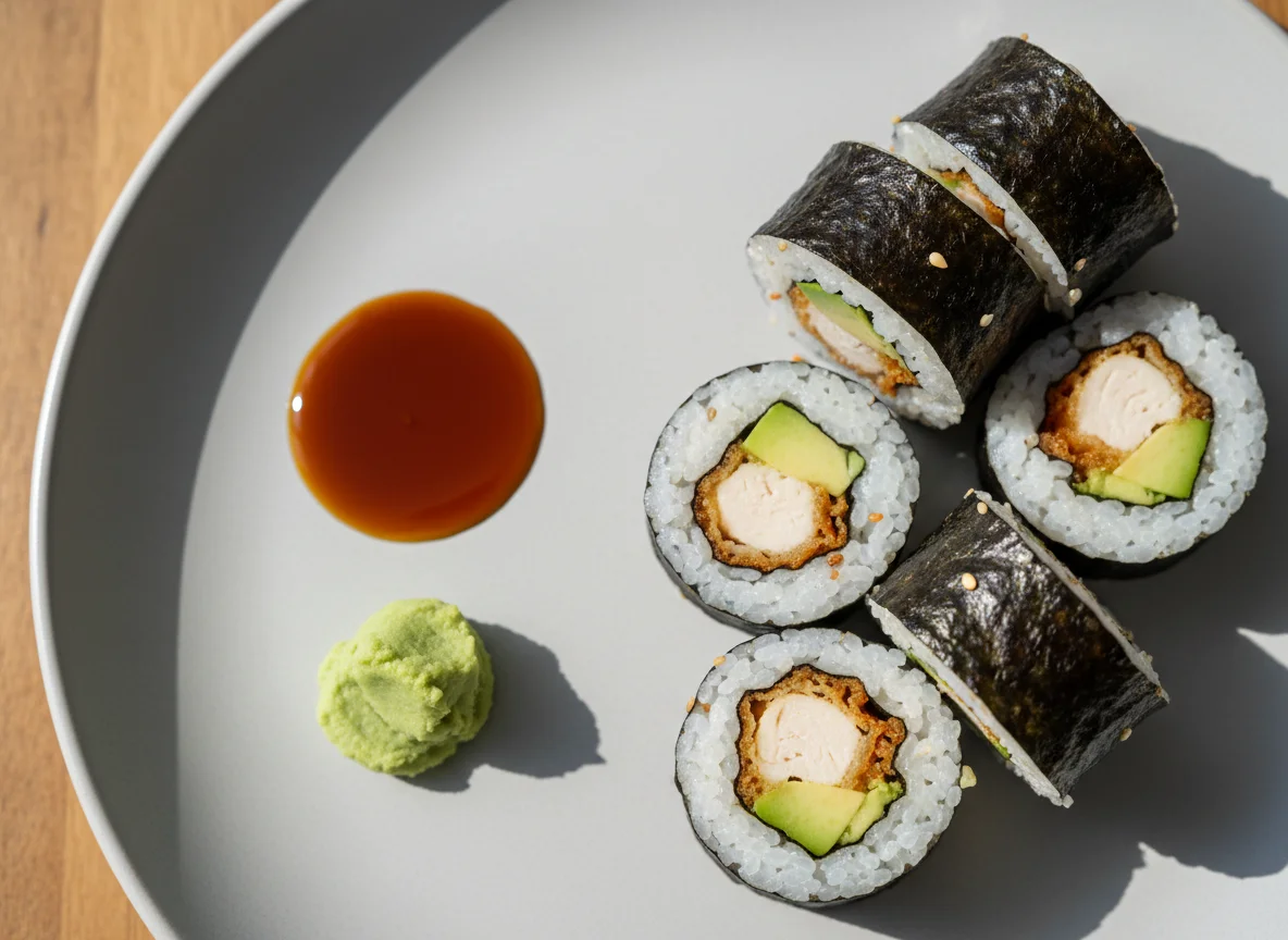 Chicken and Avocado Sushi Roll photo