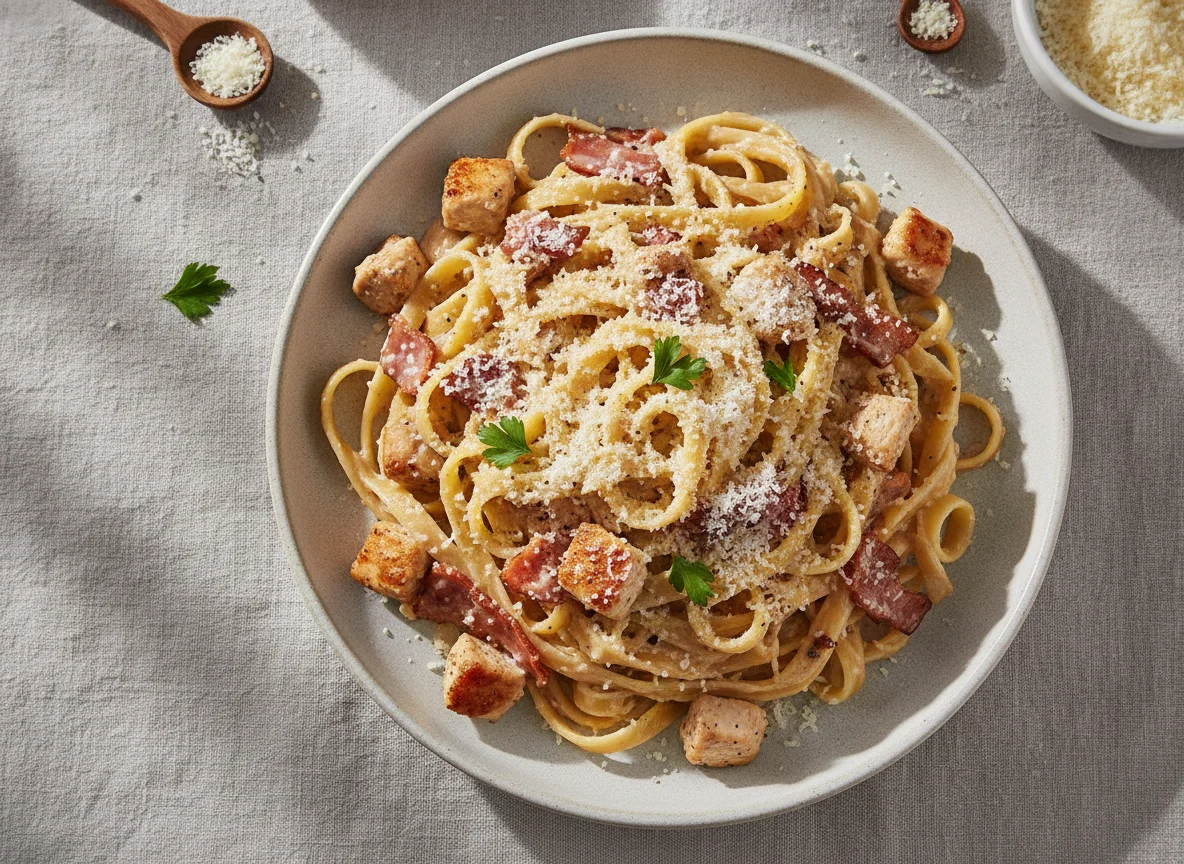 Chicken and Bacon Carbonara photo