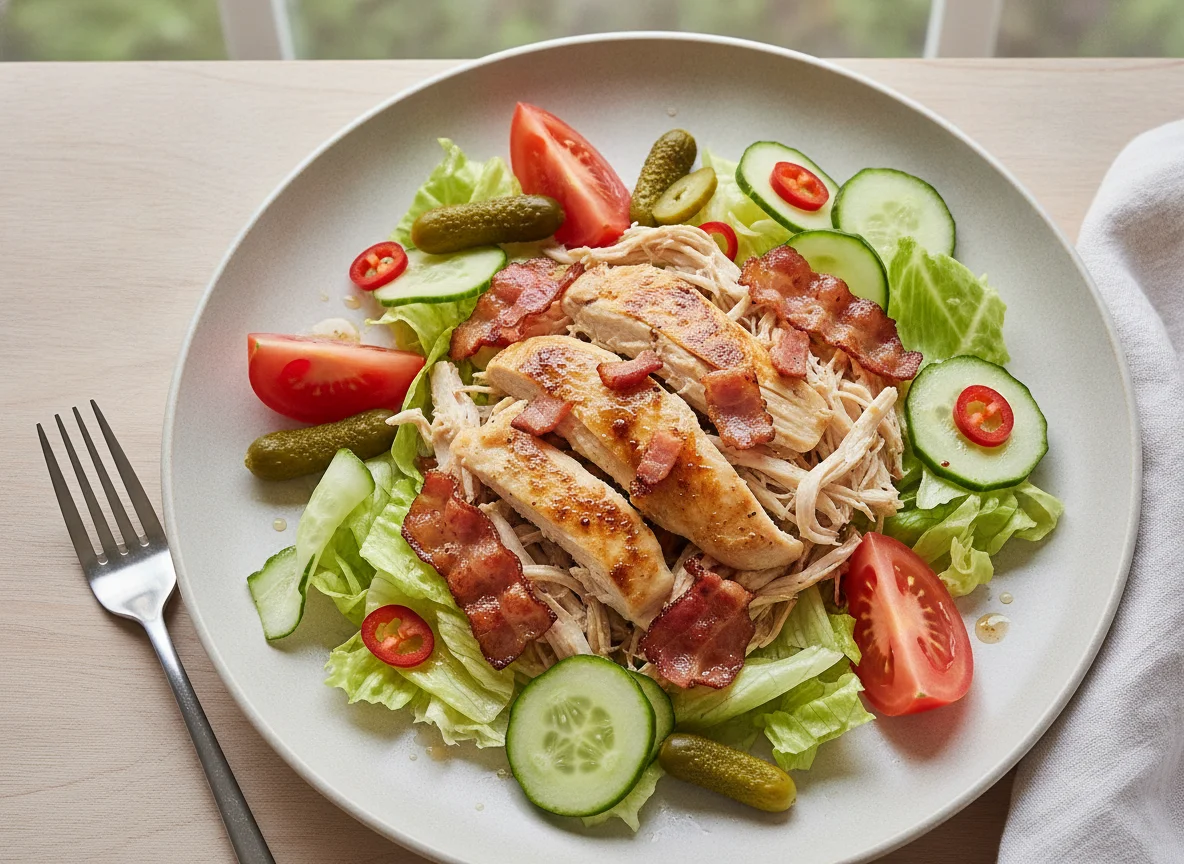 Chicken and Bacon Salad with Pickles photo