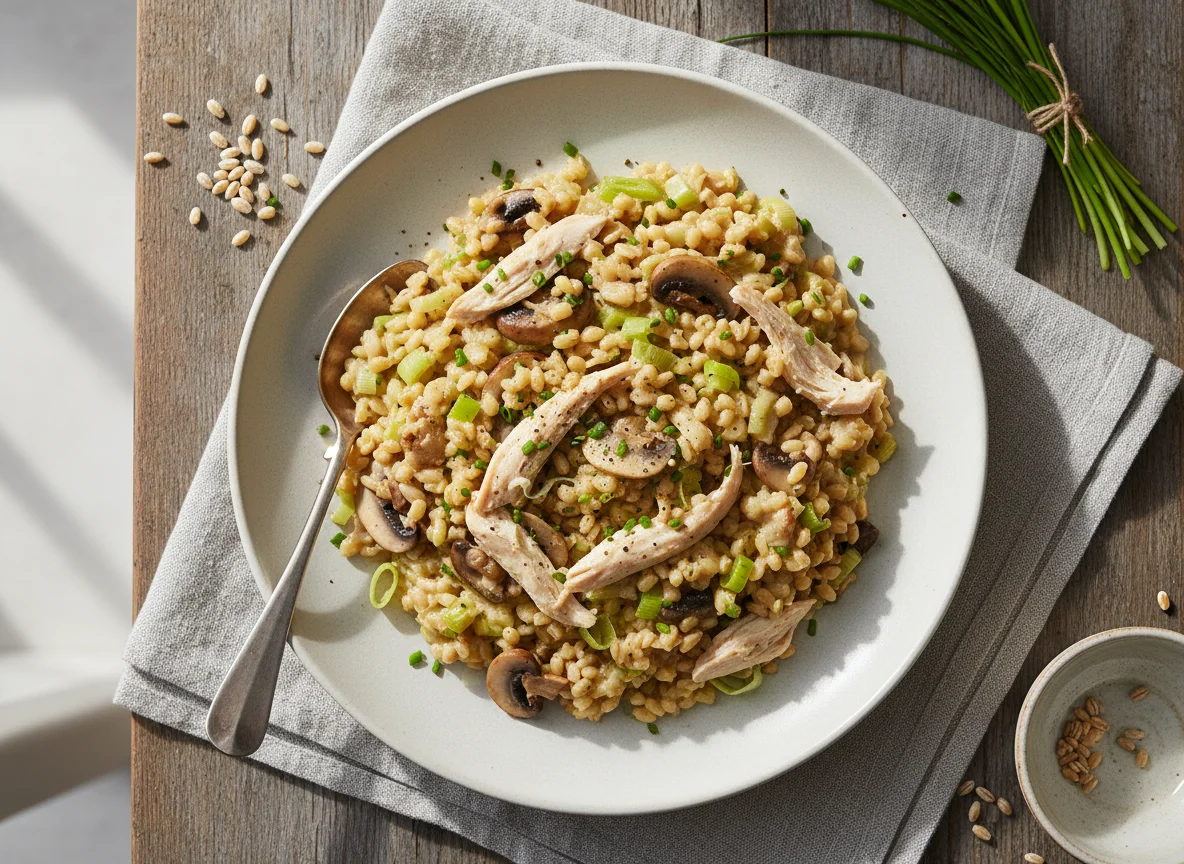 Chicken and Barley Risotto photo