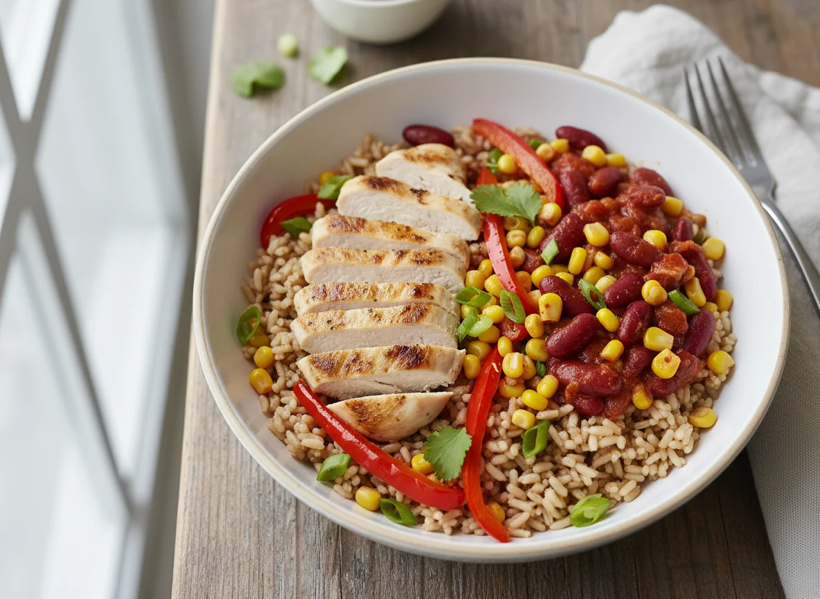 Chicken and Bean Rice Bowl photo