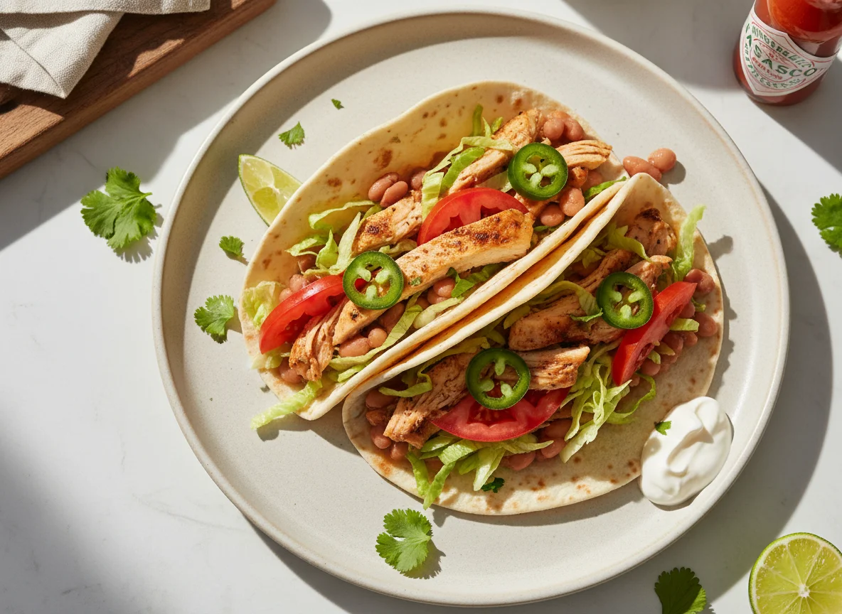 Chicken and Bean Soft Taco photo