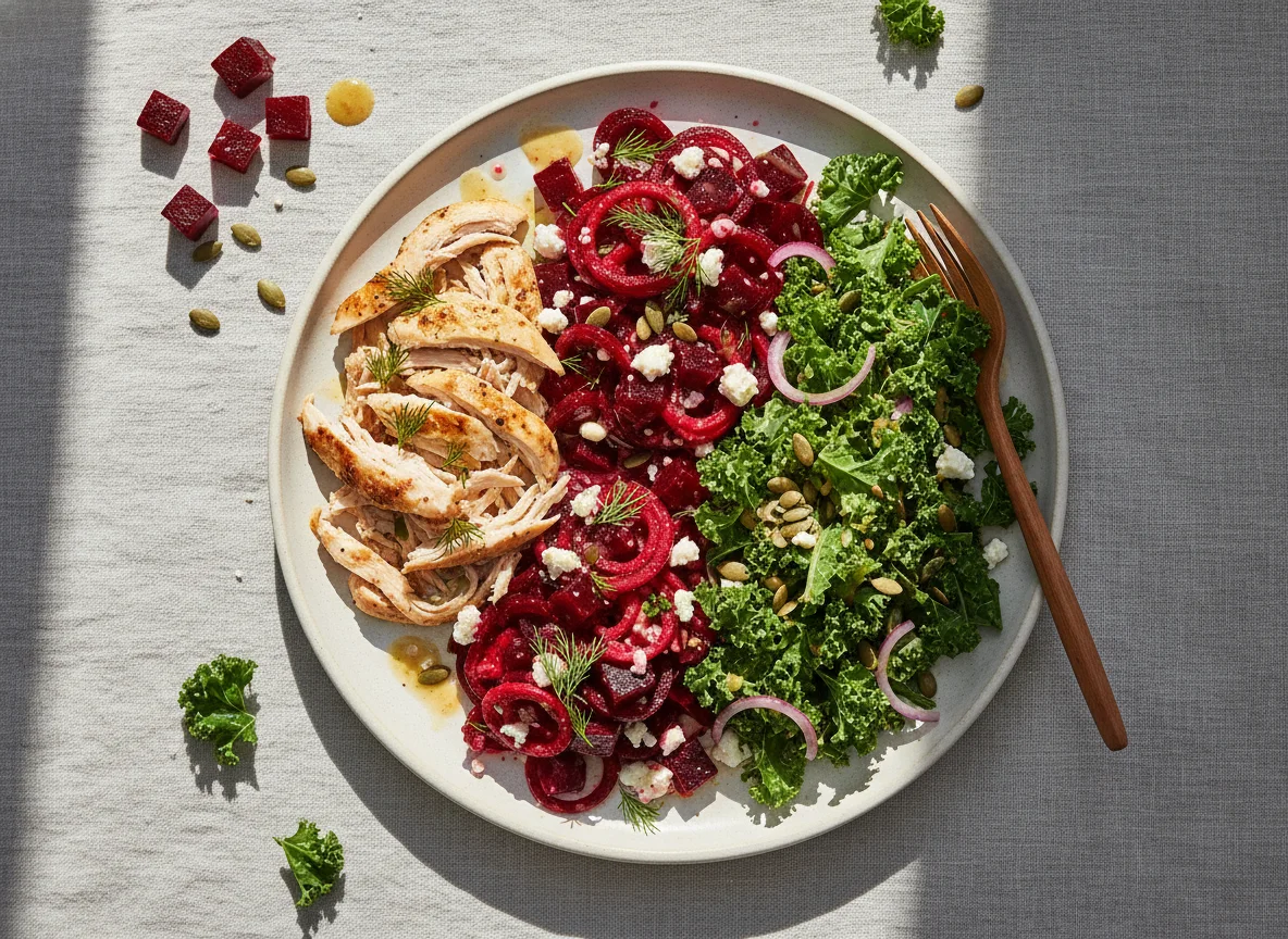 Chicken and Beetroot Kale Salad photo