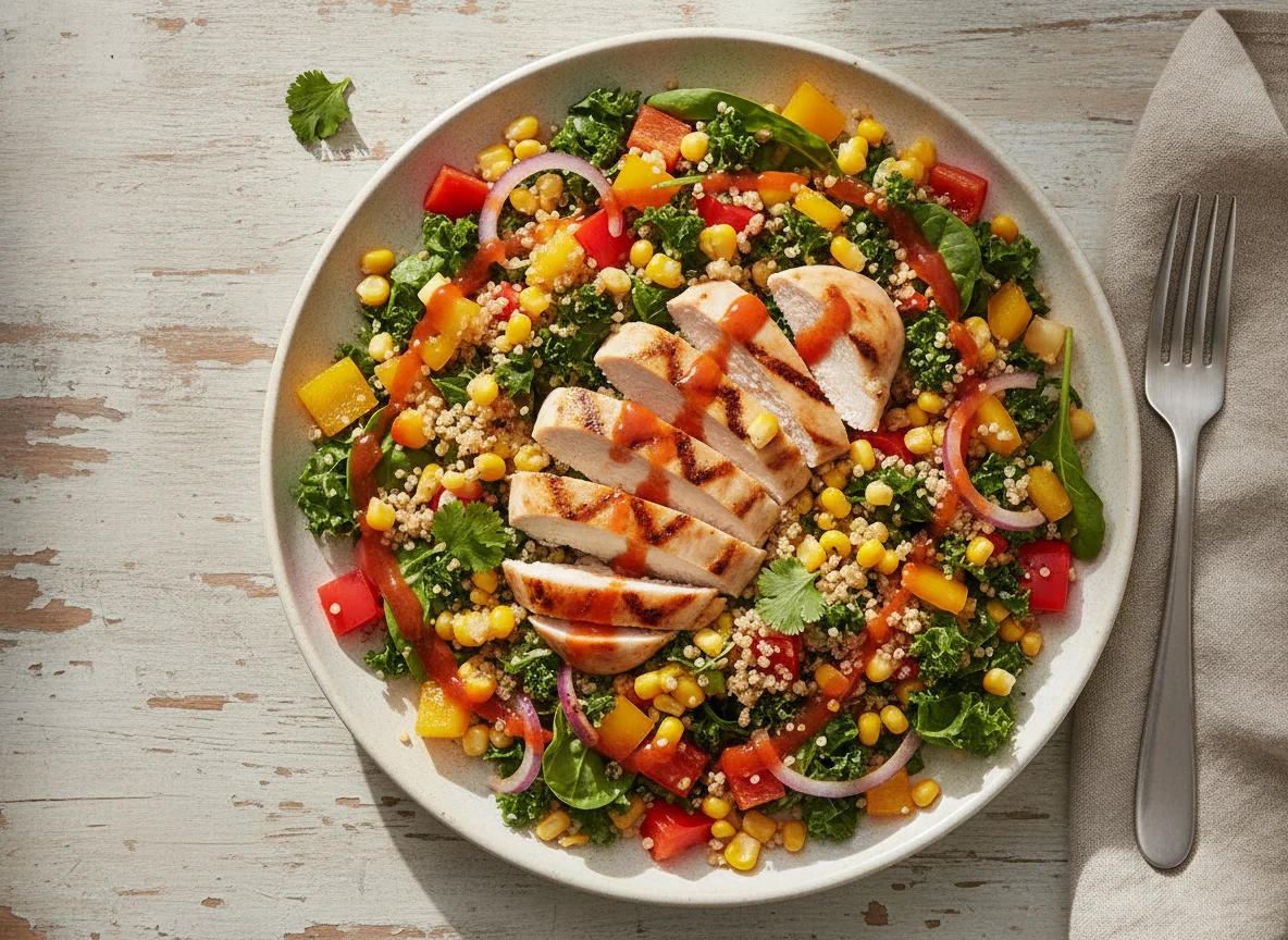 Chicken and Bell Pepper Salad with Quinoa photo