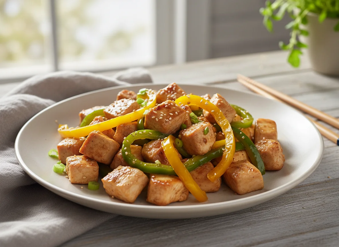 Chicken and Bell Pepper Stir-fry photo