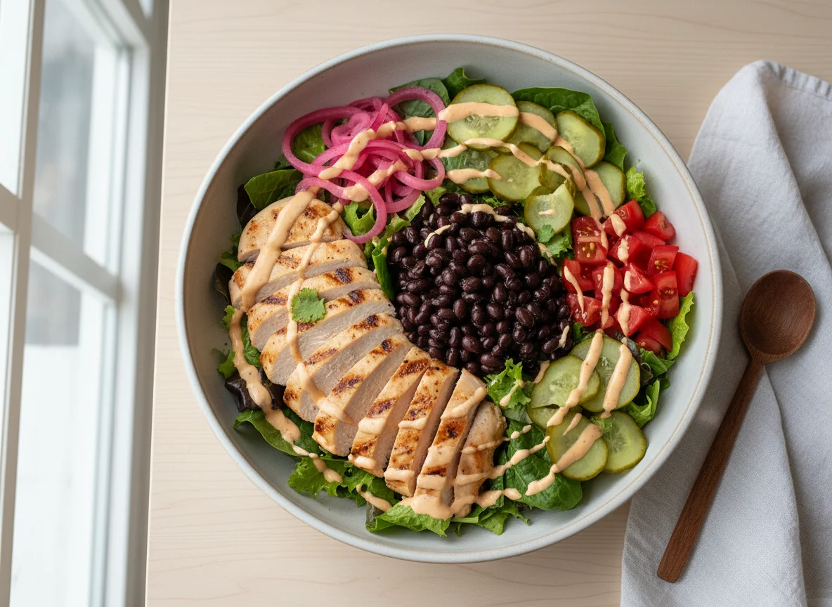 Chicken and Black Bean Salad Bowl photo