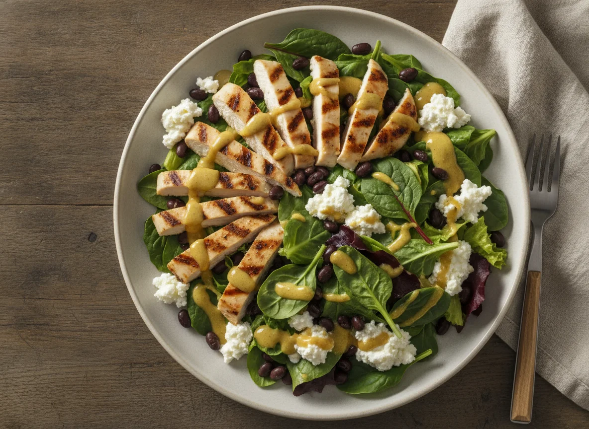 Chicken and Black Bean Salad with Honey Mustard Dressing photo