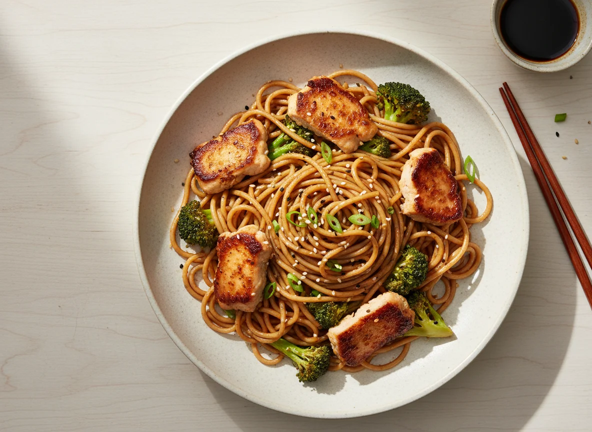 Chicken and Broccoli Noodles photo