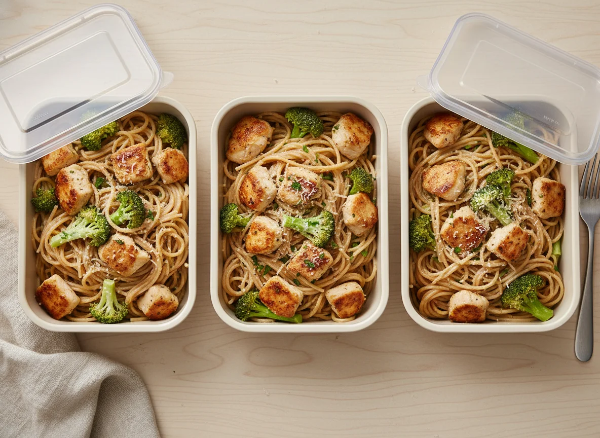 Chicken and Broccoli Pasta Meal Prep photo