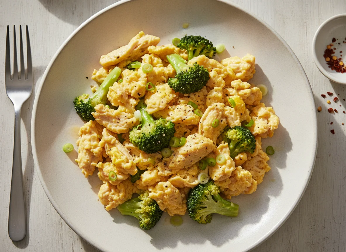 Chicken and Broccoli Scramble photo
