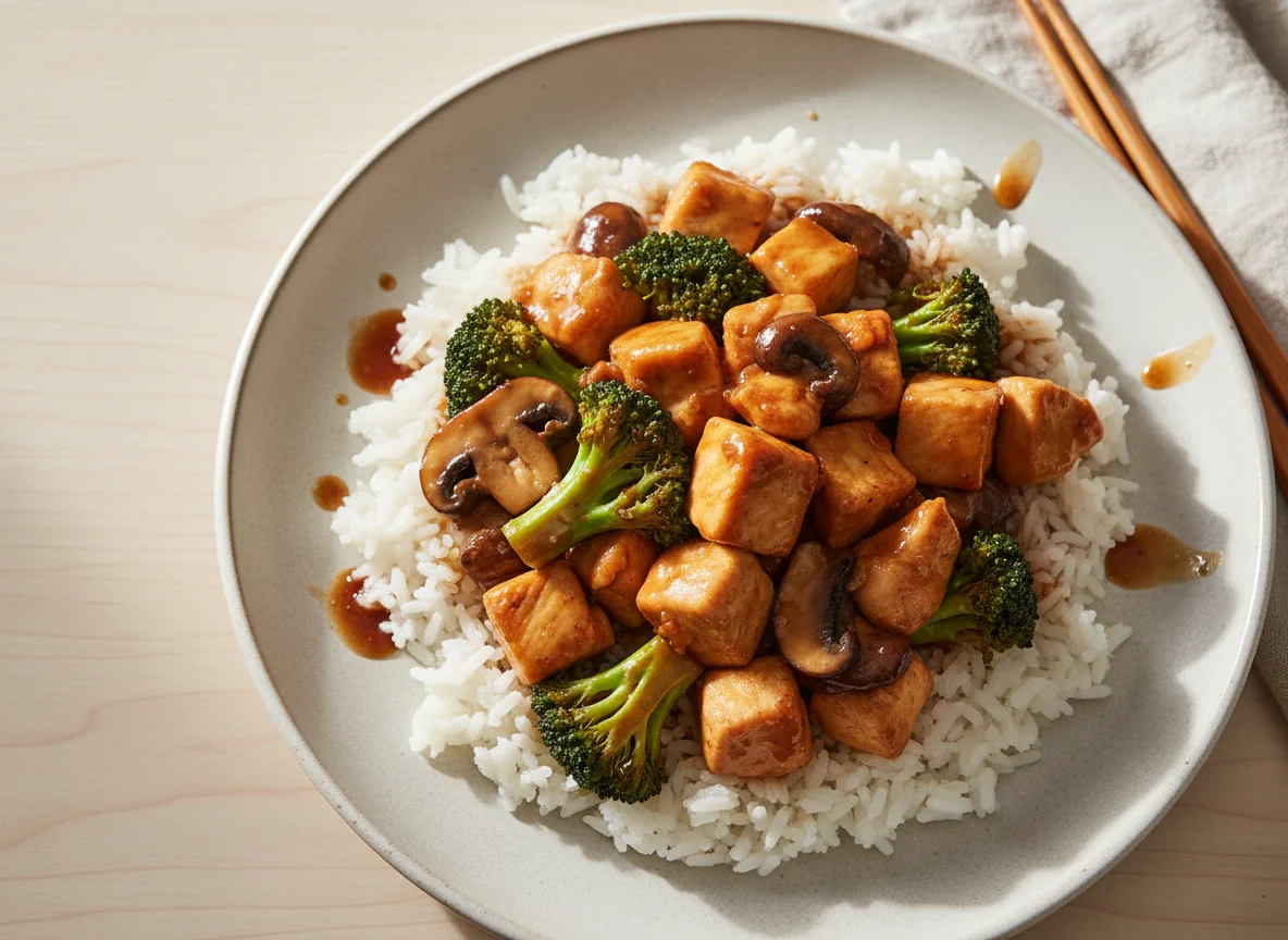 Chicken and Broccoli Stir-fry with Rice photo