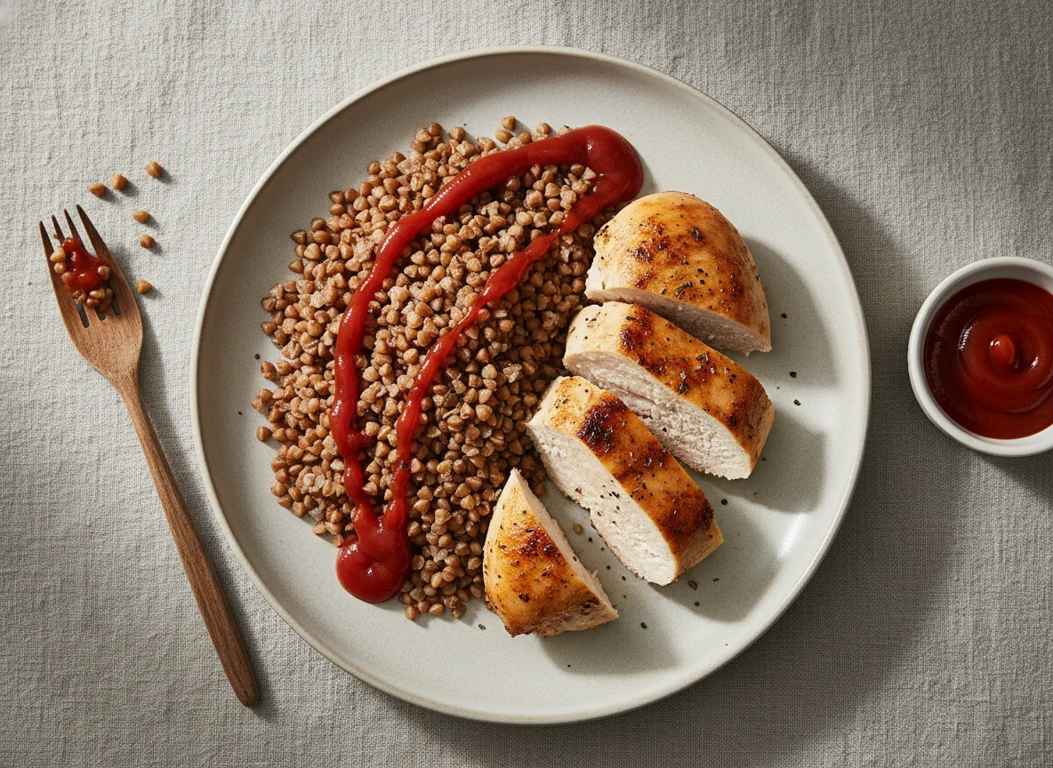 Chicken and Buckwheat with Ketchup photo