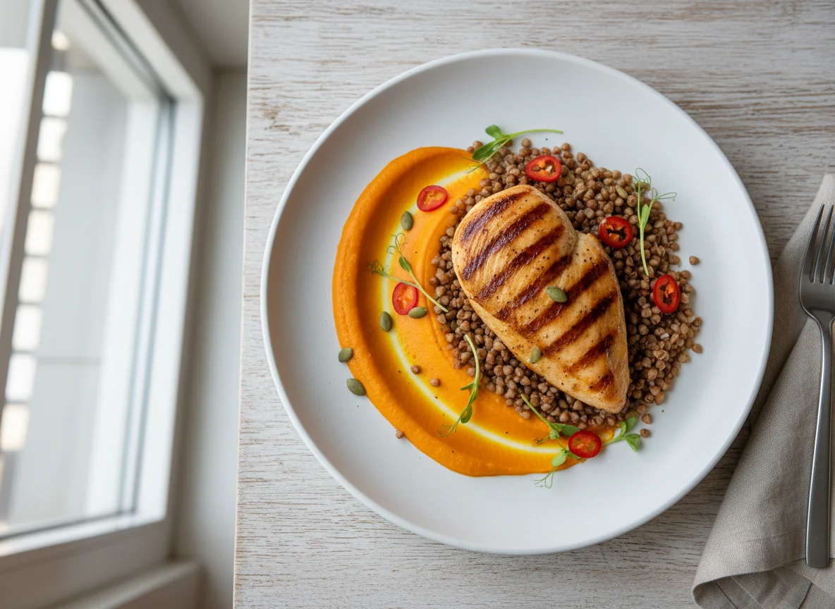 Chicken and Buckwheat with Sauce photo