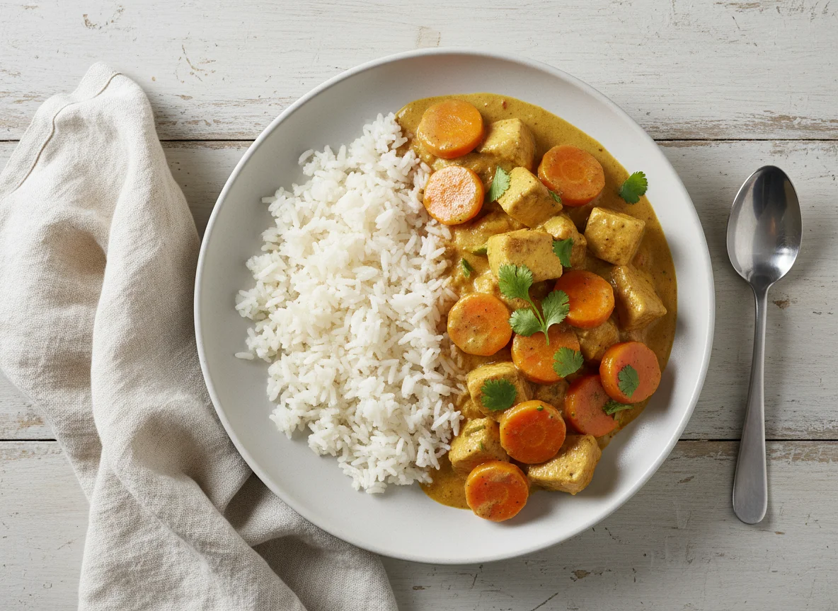 Chicken and Carrot Curry with Rice photo