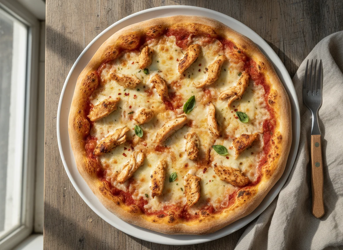 Chicken and Cheese Pizza photo