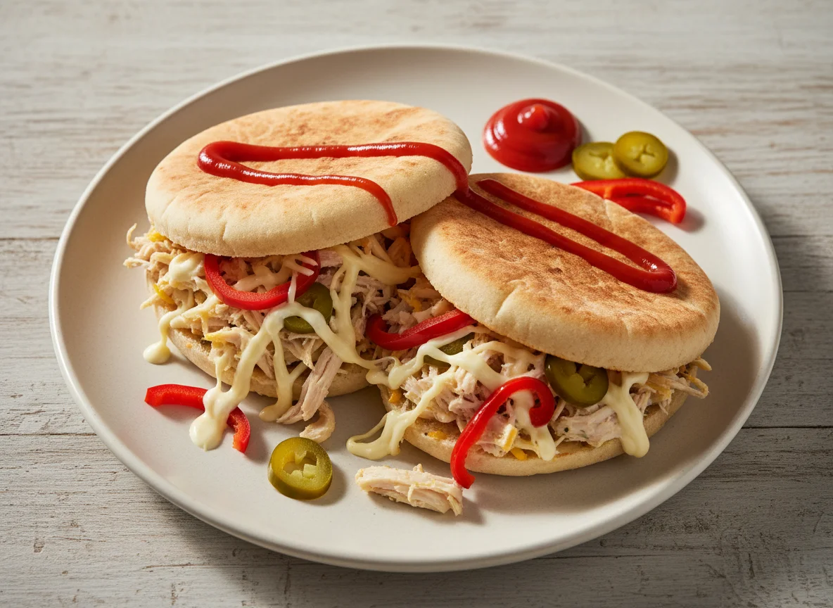 Chicken and Cheese Sandwich with Pickles photo