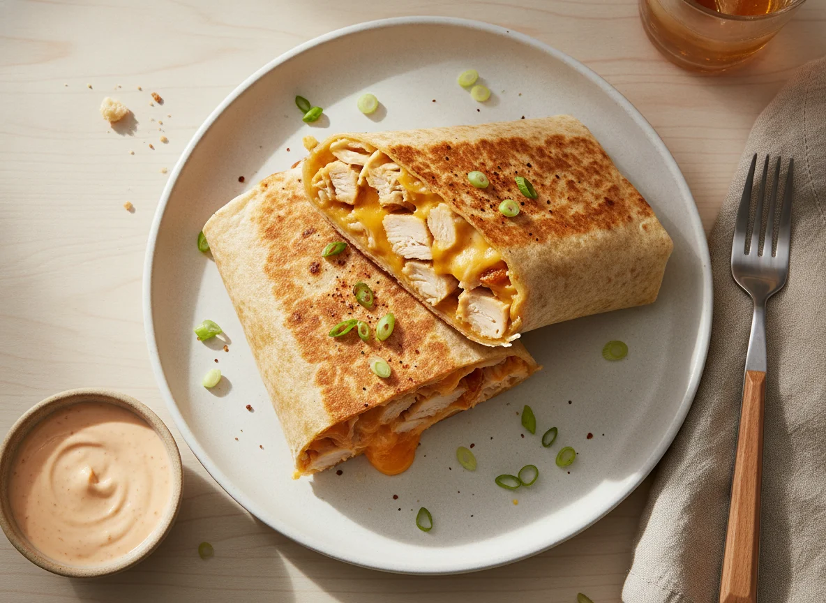 Chicken and Cheese Tortilla Wrap photo